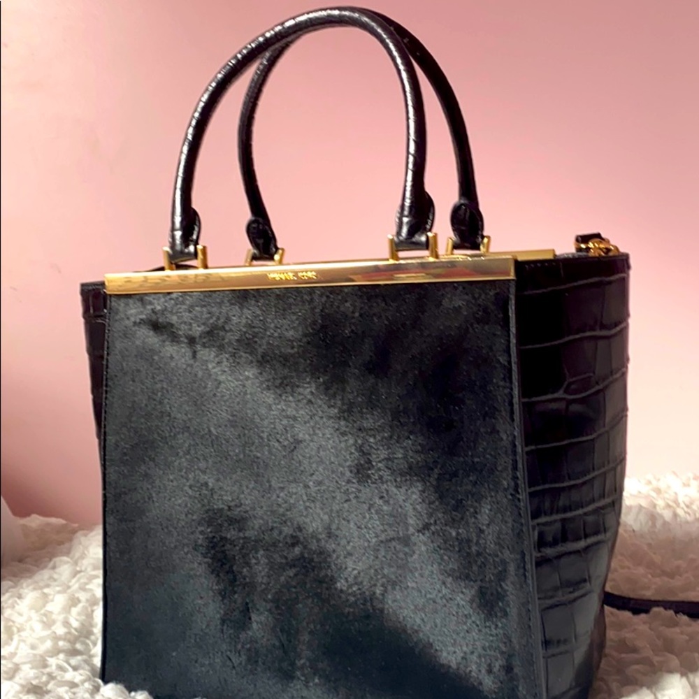 Michael Kors Lana Croc Leather Calf Tote